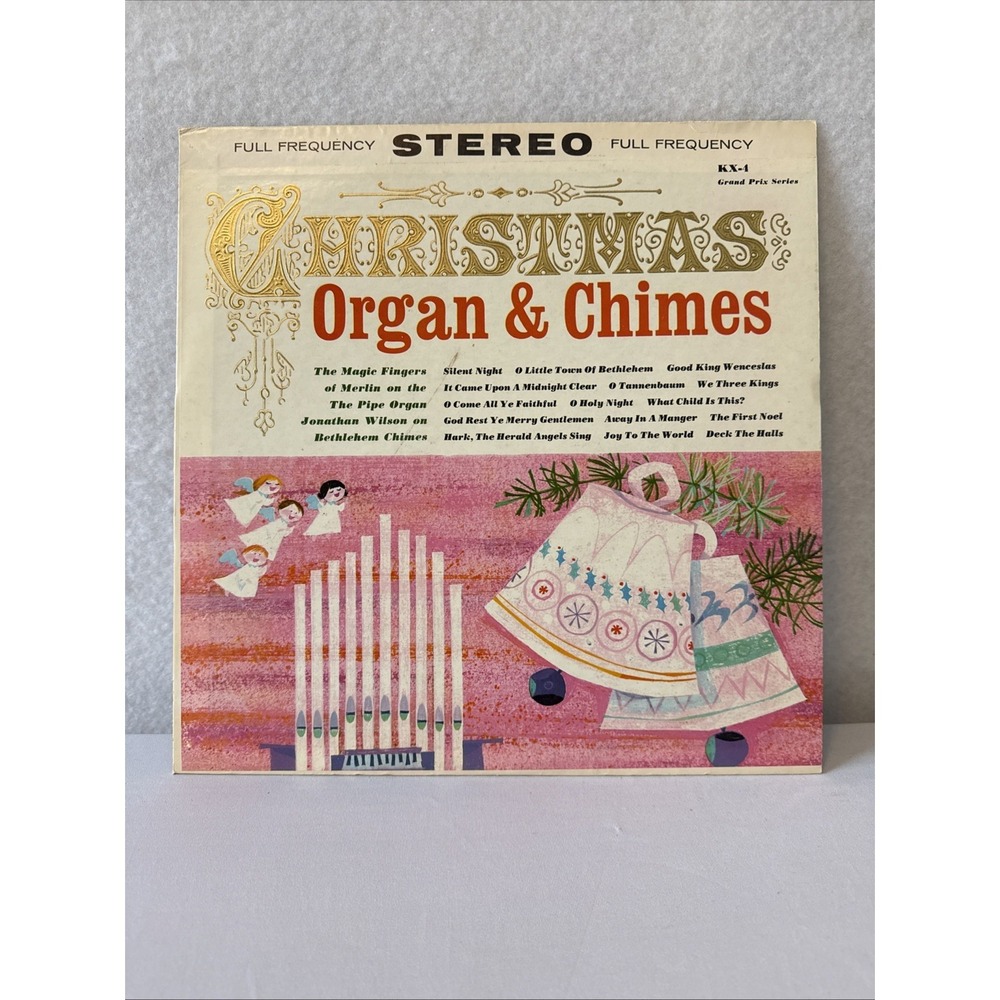 Christmas Organ & Chimes Merlin Jonathan Wilson 1962 Vinyl LP Grand Prix KX-4